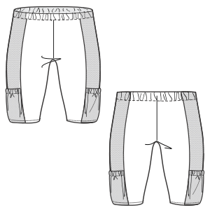 Moldes de confeccion para NENES Shorts Ciclismo Calza 6876